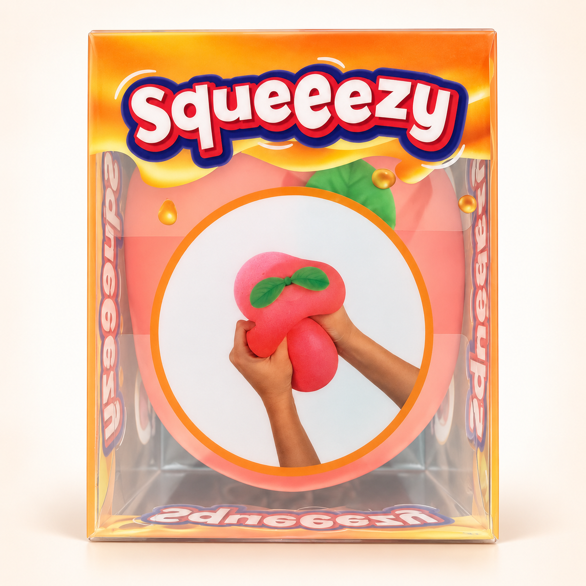 Squeeezy Peach Fruit Squishy Sensory Squeeze and Fidget Toy