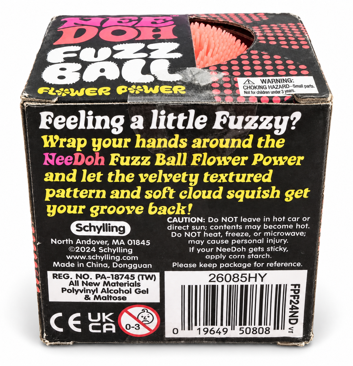 Schylling NeeDoh Fuzz Ball Flower Power Textured Sensory Squishy Toy