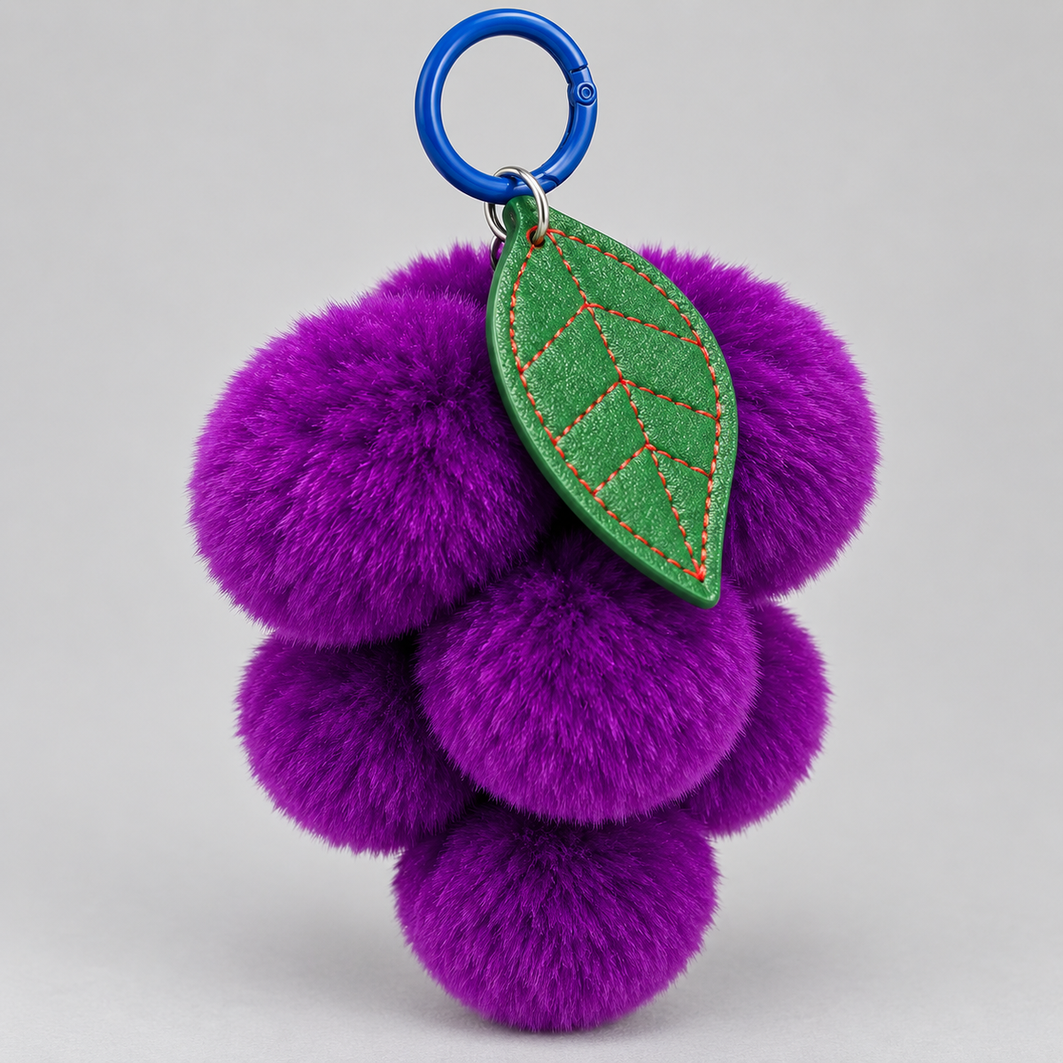 Purple Grape Plush Keychain / Bag Charm