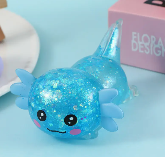 Glitter Galaxy Axolotl Squishy - Sugar Squish