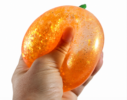 Pumpkin Squishy – Glitter Sensory Stress Relief Toy