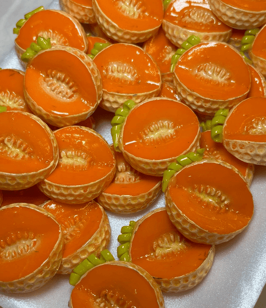 Half-Cut Miniature Cantaloupe Refrigerator Magnet - Hiitzchrissy's Eclectic Fun Finds