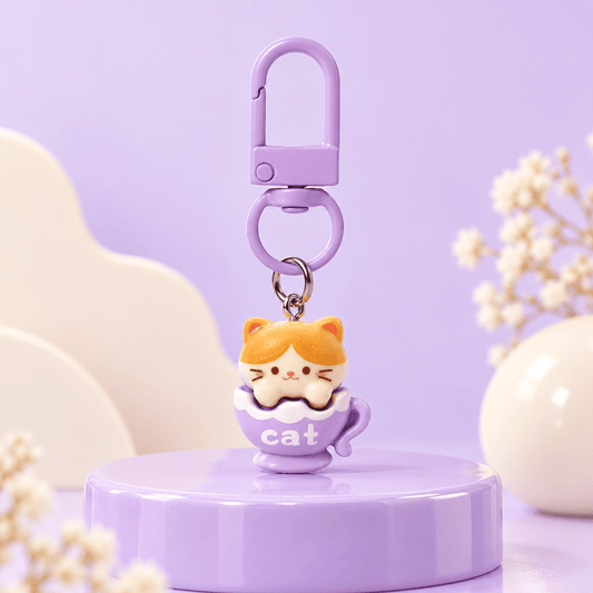 Kawaii Cat Bag Charm Keychain - Hiitzchrissy's Eclectic Fun Finds