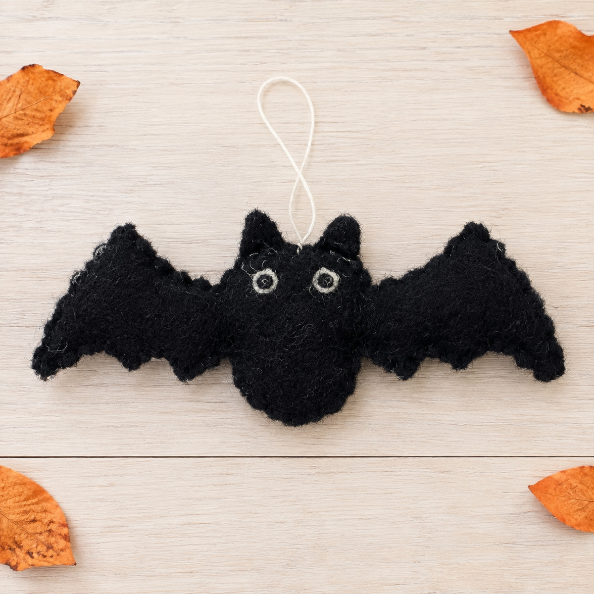 Black Felt Bat Hanging Ornament – Cute Halloween Decoration