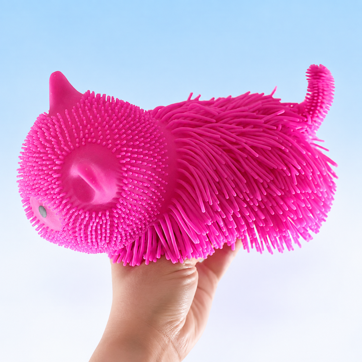 Shaggy Kitty Puffer Ball – Cat Sensory Squeeze Toy