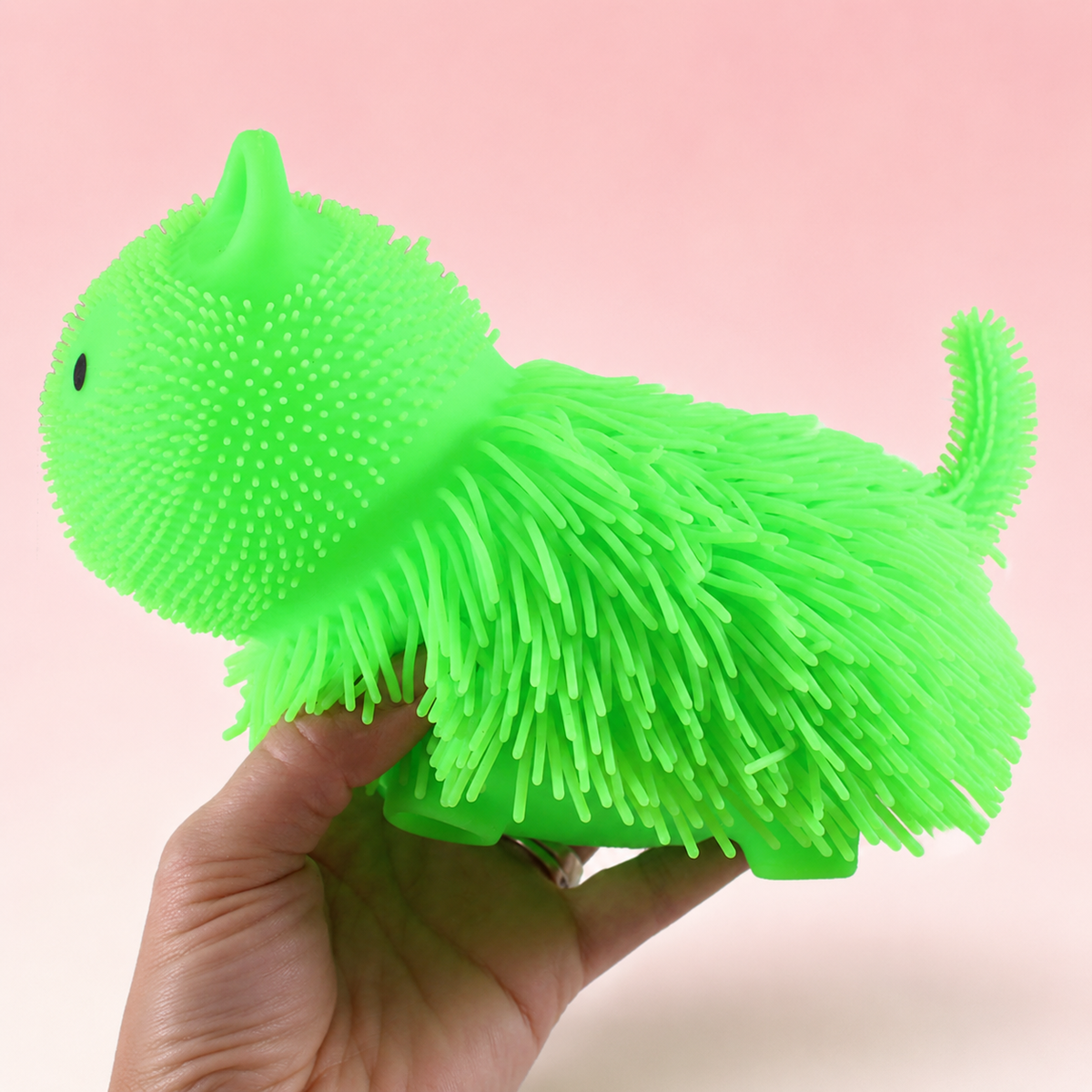 Shaggy Kitty Puffer Ball – Cat Sensory Squeeze Toy