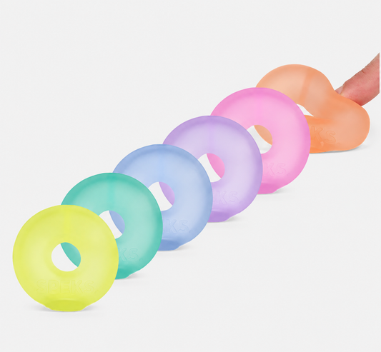 SPEKS Gump Sensory Rings 6-Pack Memory Gel Fidget Toys Set - Compact Collectibles, Decompression Squeeze, Moldable Slow Rebound Squishy Sensory Fidgets, Stress Relief Gift for Coworkers, Oddly Satisfying Hobby for Peace of Mind, Stress Relief Fidgets