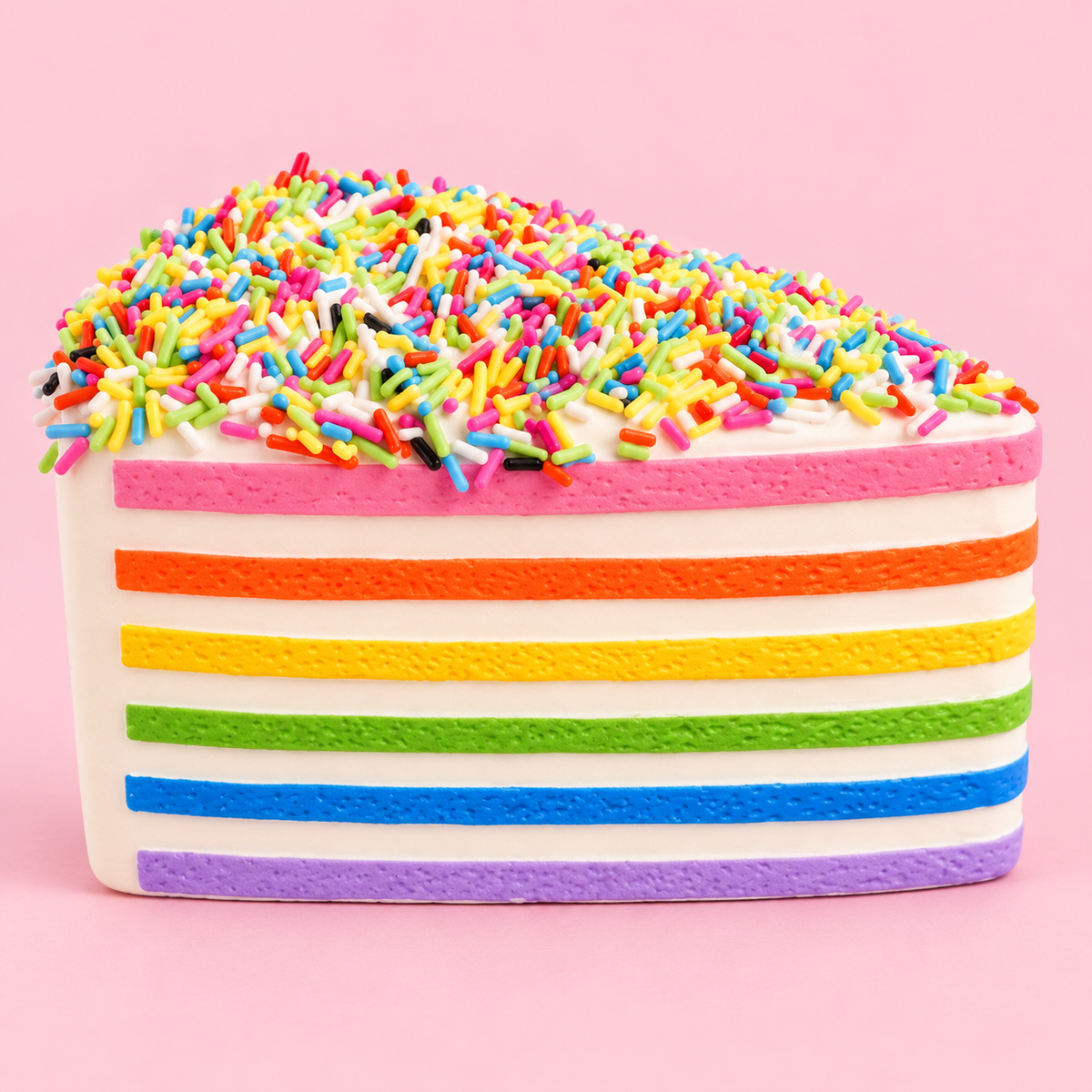 Kawaii Rainbow Birthday Cake Food Squishies - Super Slow-Rising Non-Toxic Foam, Soft Fidget, Sensory Squishy, Squishy Squeeze Ball, Unisex Stress Relief, Collectible Decoration for 4-6 Years