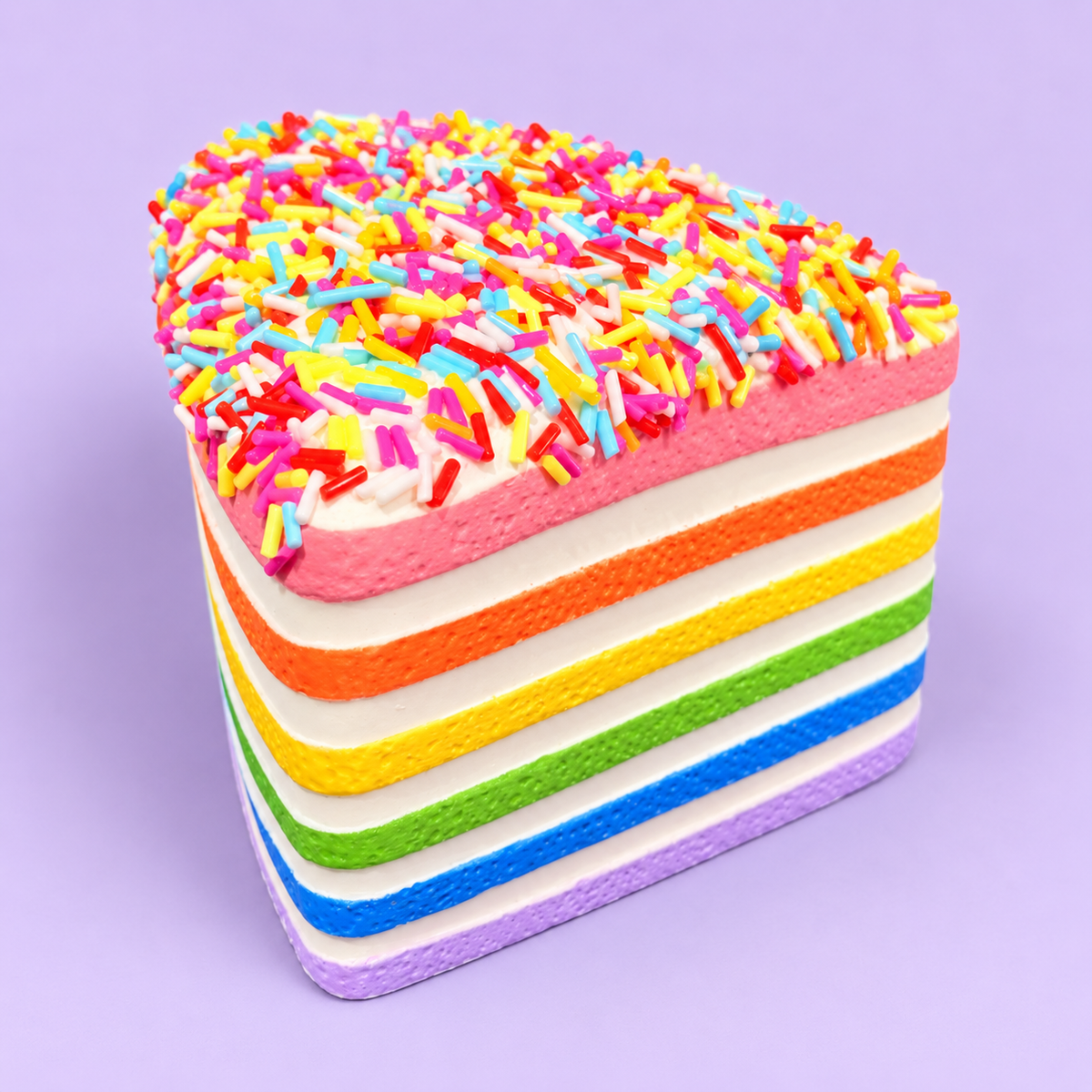 Kawaii Rainbow Birthday Cake Food Squishies - Super Slow-Rising Non-Toxic Foam, Soft Fidget, Sensory Squishy, Squishy Squeeze Ball, Unisex Stress Relief, Collectible Decoration for 4-6 Years