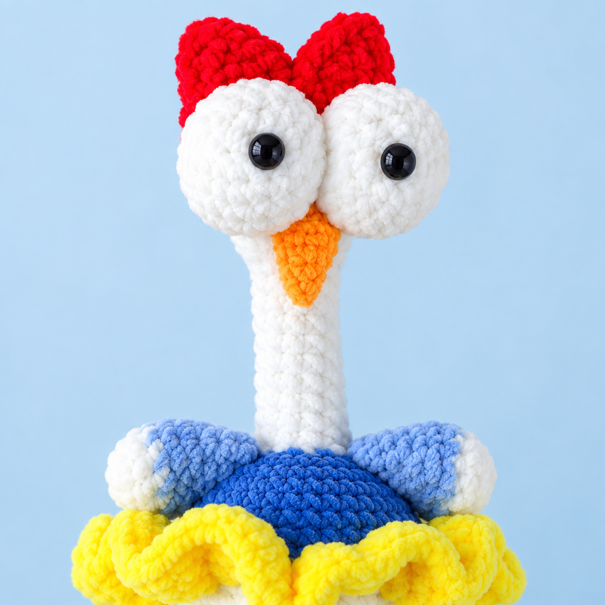 Colorful Crocheted Chicken Doll – Cute Handmade-Style Chicken Toy
