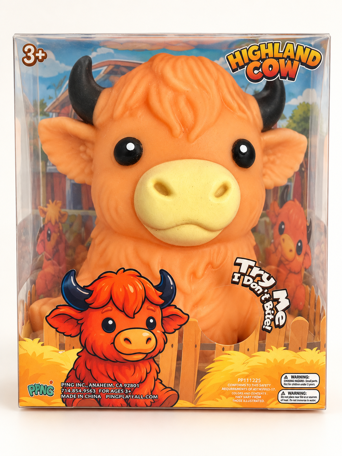 PPNG Highland Cow Squishy Sensory Squeeze Toy