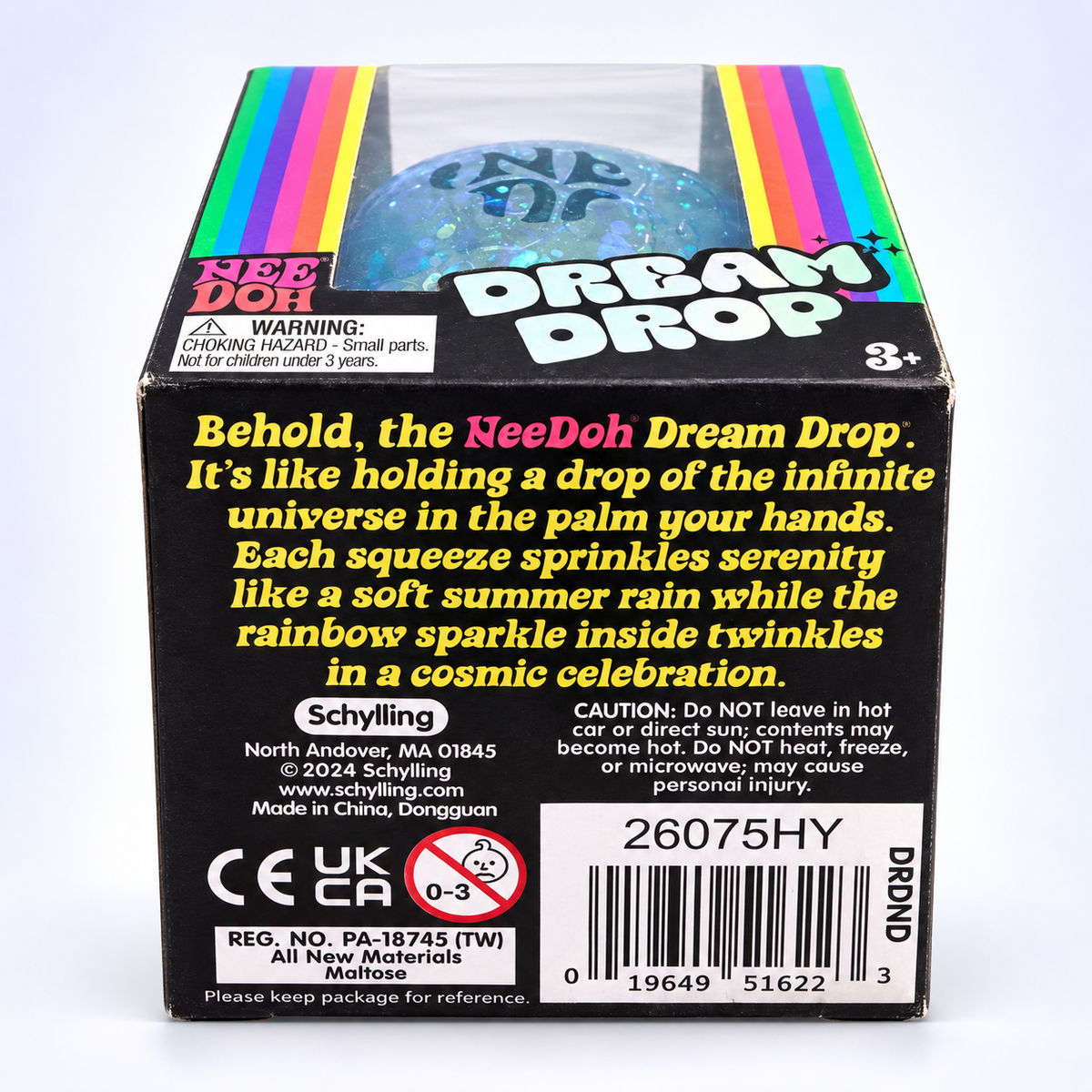 Schylling NeeDoh Dream Drop Glitter Sensory Squeeze Toy