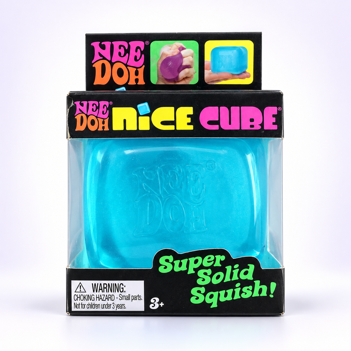 Schylling NeeDoh Nice Cube Sensory Squishy Toy – Original or Glitter &amp; Glow