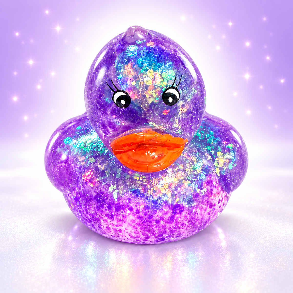Glitter Squishy Duck Sensory Fidget Toy - Stress Relief Desk Toy, Kawaii Unbranded Party Prize, One Size