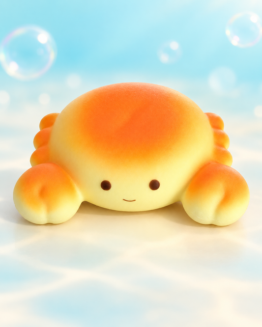 Kawaii Bread Crab Squishy – Cute Soft Squeeze Sensory Fidget Toy