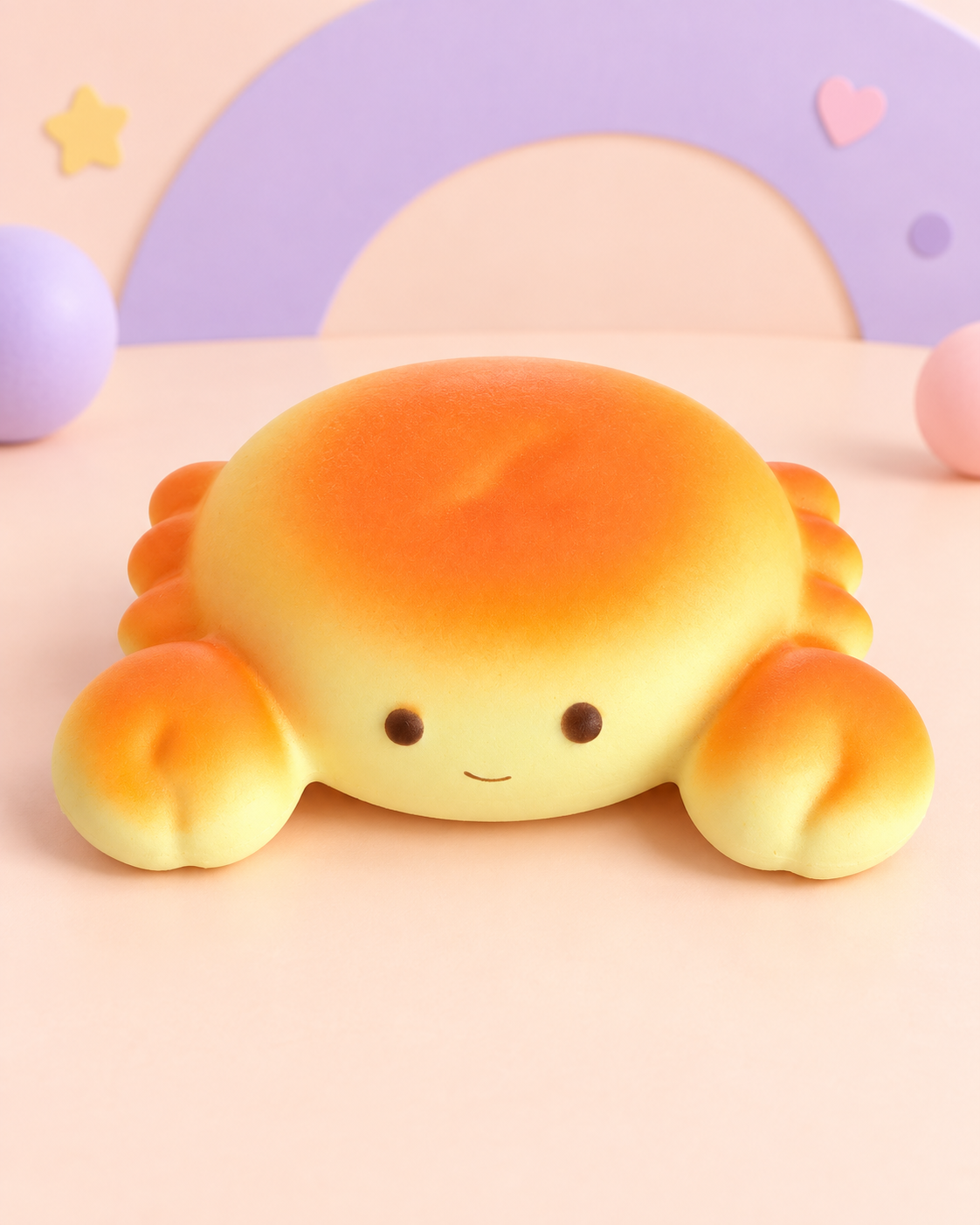 Kawaii Bread Crab Squishy – Cute Soft Squeeze Sensory Fidget Toy