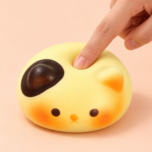Kawaii Cat Bread Squishy – Cute Soft Squeeze Toy and Stress-Relief Fidget