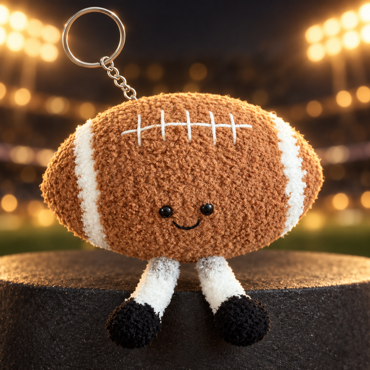 Plush Football Keychain – Cute Sports Plush Accessory