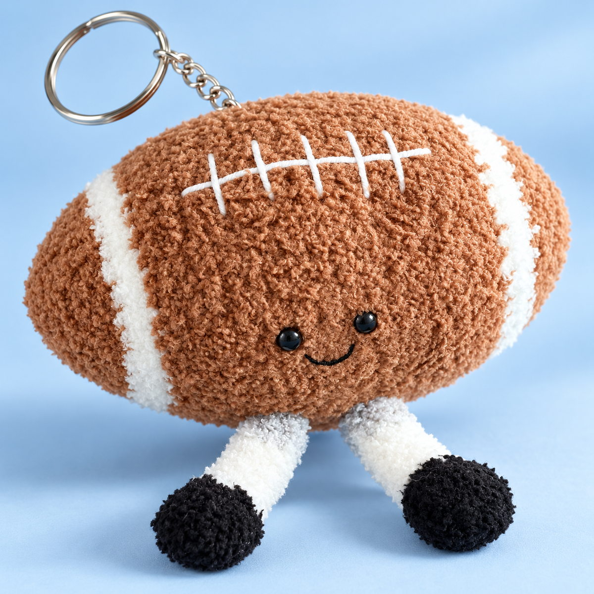 Plush Football Keychain – Cute Sports Plush Accessory