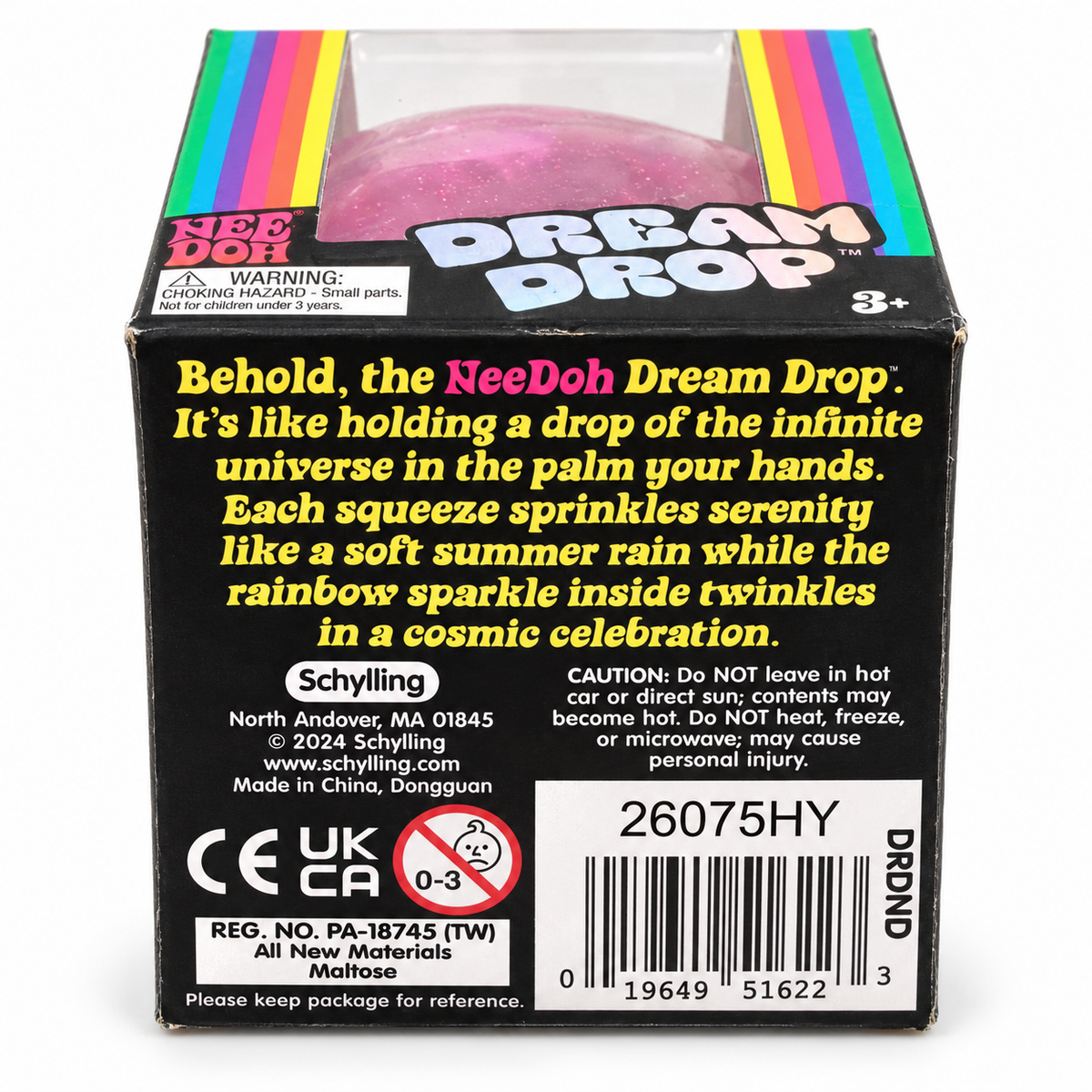 Schylling NeeDoh Dream Drop Glitter Sensory Squeeze Toy