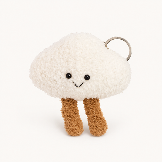 Crochet Cloud Keychain
