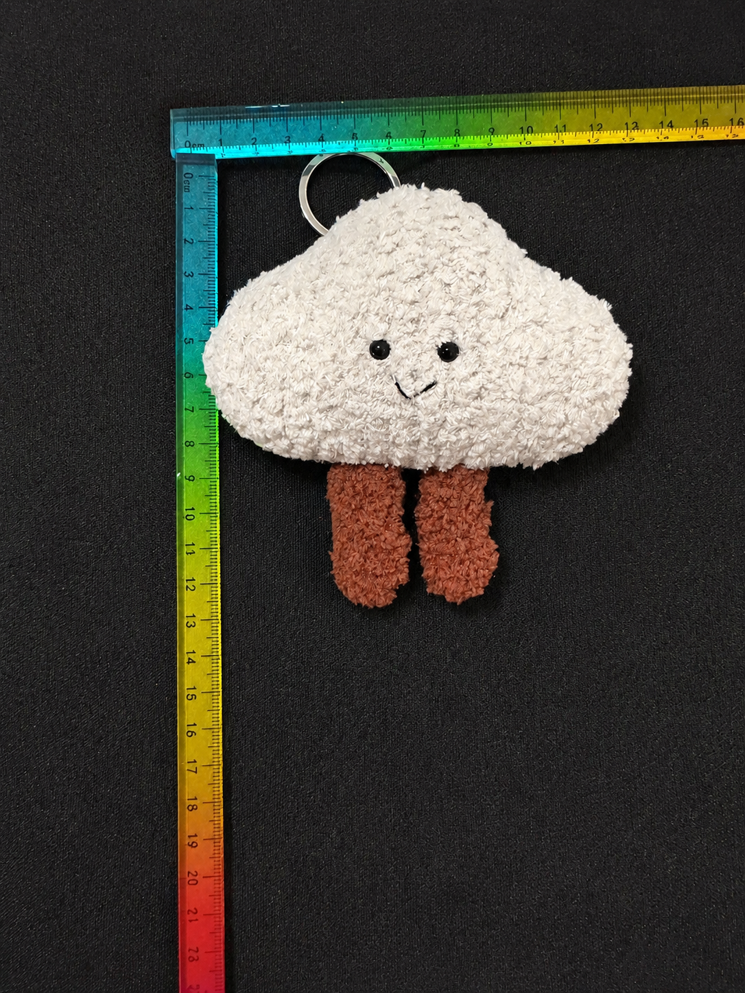 Crochet Cloud Keychain