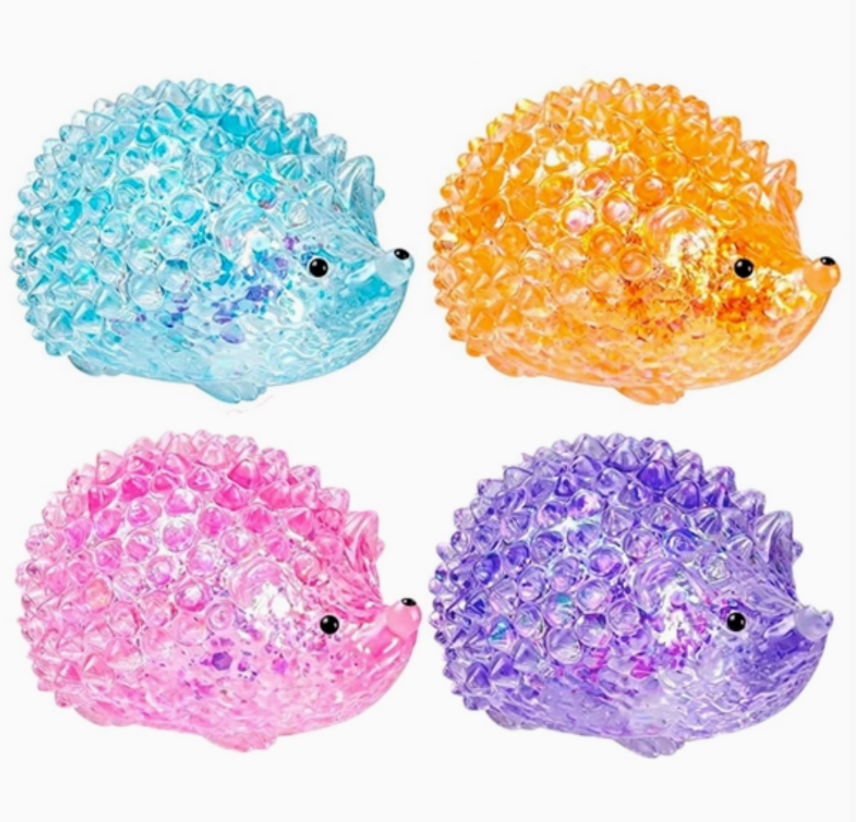 Kawaii Spark Glitter-Fill Adorable Hedgehog Squishy Toy