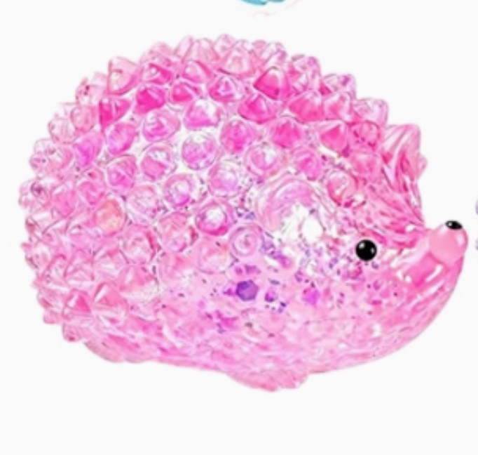 Kawaii Spark Glitter-Fill Adorable Hedgehog Squishy Toy