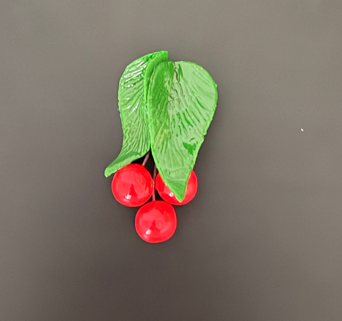 Realistic 3D Cherry Refrigerator Magnet – Cute Fruit Kitchen Décor