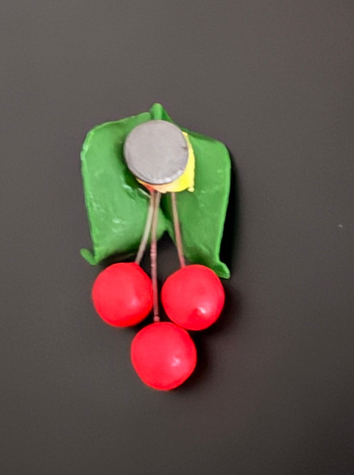 Realistic 3D Cherry Refrigerator Magnet – Cute Fruit Kitchen Décor