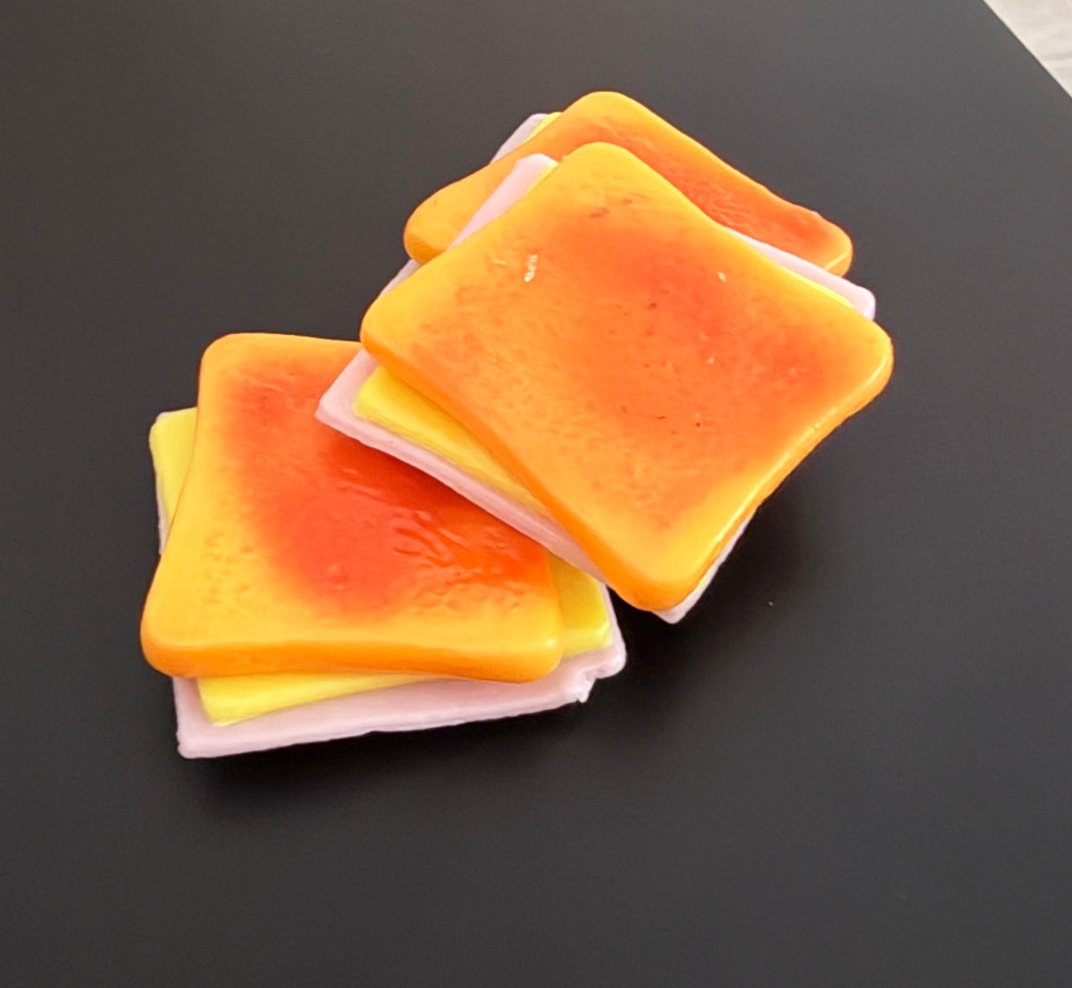 Mini Toasted Ham and Cheese Sandwich Fridge Magnet – Realistic Fake Food Kitchen Decor
