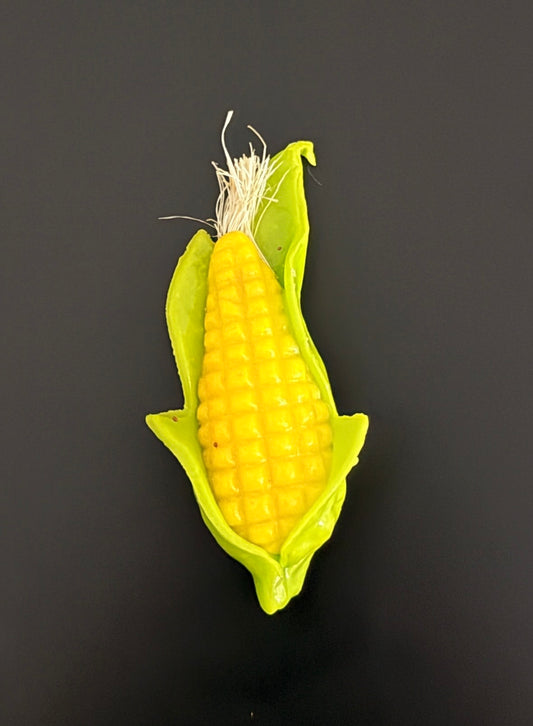 Glossy Vegetable Artwork Miniature Realistic-Look Corn Cob Refrigerator Magnet