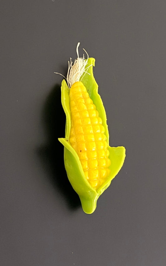 Glossy Vegetable Artwork Miniature Realistic-Look Corn Cob Refrigerator Magnet