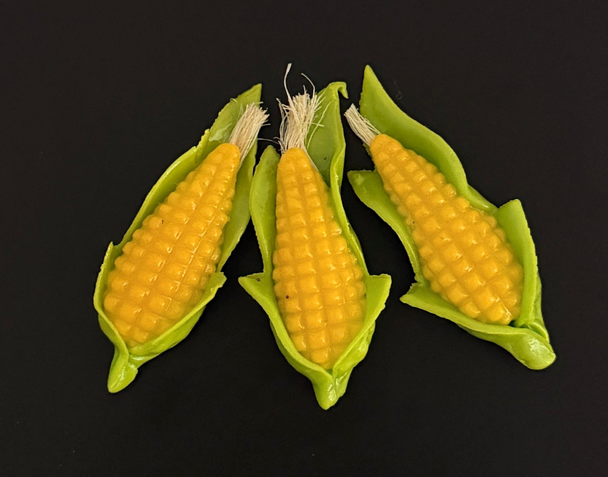 Glossy Vegetable Artwork Miniature Realistic-Look Corn Cob Refrigerator Magnet