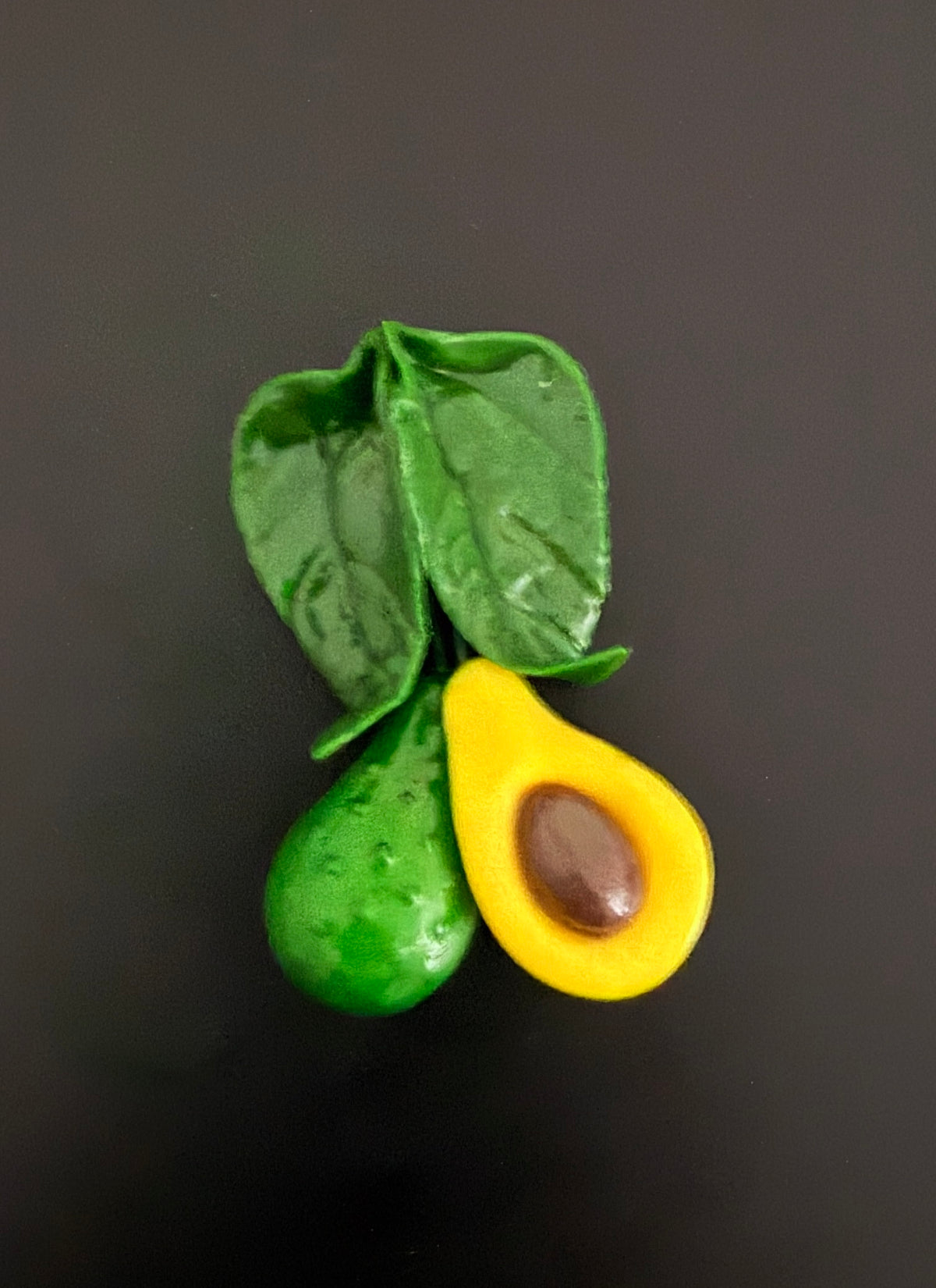 3D Avocado Refrigerator Magnet - Glossy Plastic, Magnetic Base, Cute Fruit Decoration, Kitchen Home Decor, Ideal Gift for Avocado Fans