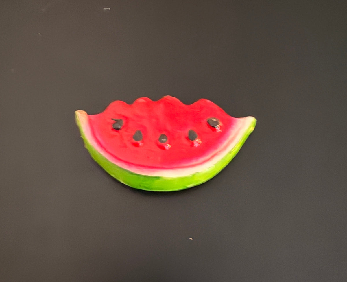 Bitten Watermelon Slice Fridge Magnet – Realistic Fruit Decor