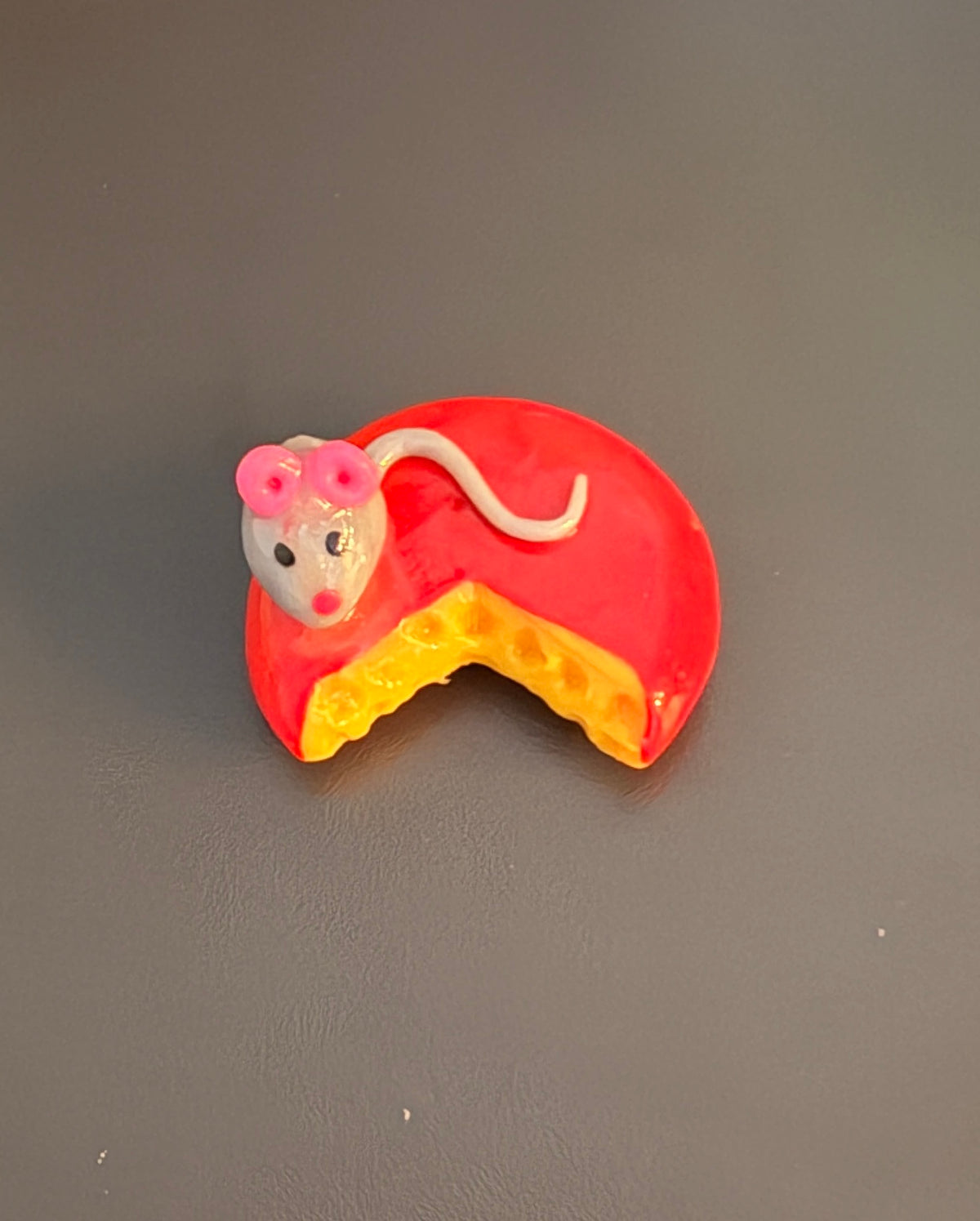 Mouse & Cheese Animal Motif Magnetic Refrigerator Magnet