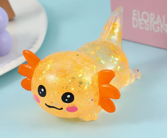 Glitter Galaxy Axolotl Squishy - Sugar Squish