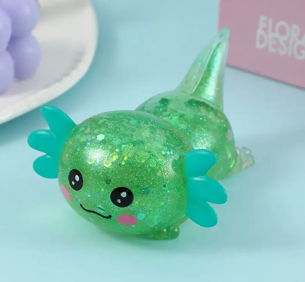 Glitter Galaxy Axolotl Squishy - Sugar Squish