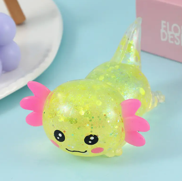 Glitter Galaxy Axolotl Squishy - Sugar Squish