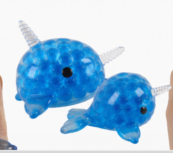 Mini Ocean Narwhal Cute Blue Orbeez Squishy
