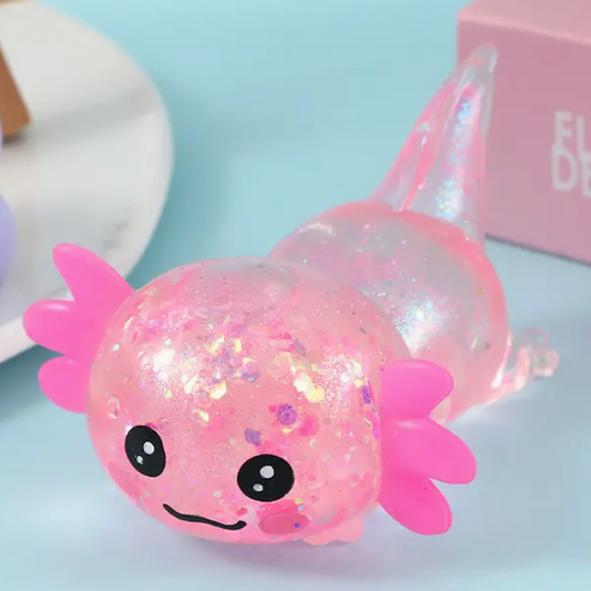 Glitter Galaxy Axolotl Squishy - Sugar Squish