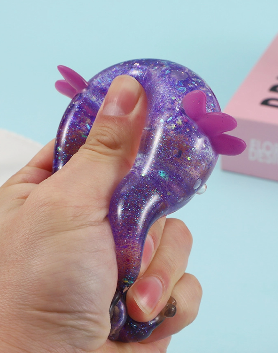 Glitter Galaxy Axolotl Squishy - Sugar Squish