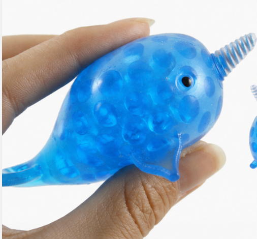 Mini Ocean Narwhal Cute Blue Orbeez Squishy