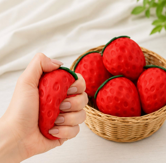 Kawaii Strawberry Squishy - 3.5-4 In Slow-Rise Squishies Toys, Fun Fidget Sensory Item for Hand Relaxation, Anxiety Relief & Fidget Toy Collectors, Fun Fidget Toy