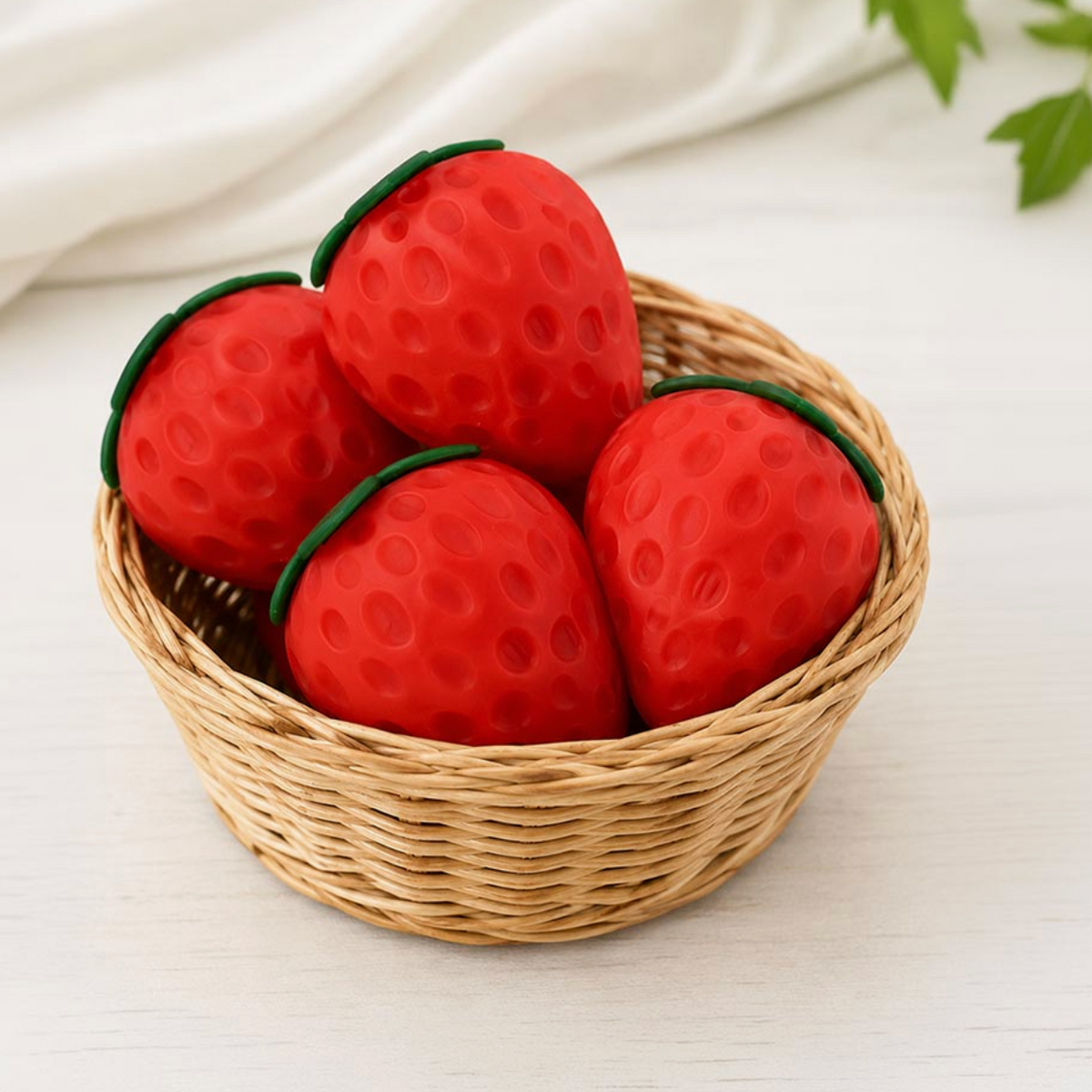 Kawaii Strawberry Squishy - 3.5-4 In Slow-Rise Squishies Toys, Fun Fidget Sensory Item for Hand Relaxation, Anxiety Relief & Fidget Toy Collectors, Fun Fidget Toy