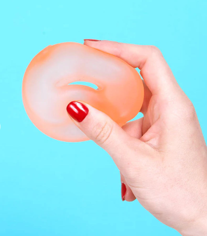SPEKS Donut-Shaped Fidget Toy - Soft, Satisfying Squish, Compact Anxiety Relief Toy for 12 Years Above squishy stress, Squishies Toys, Velvet-Like, Fidget Toys, Sensory Fidget Stress Relief Toys