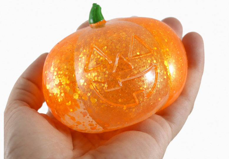 Pumpkin Squishy – Glitter Sensory Stress Relief Toy