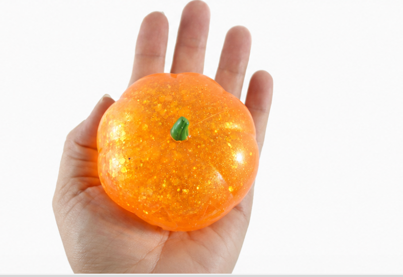 Pumpkin Squishy – Glitter Sensory Stress Relief Toy
