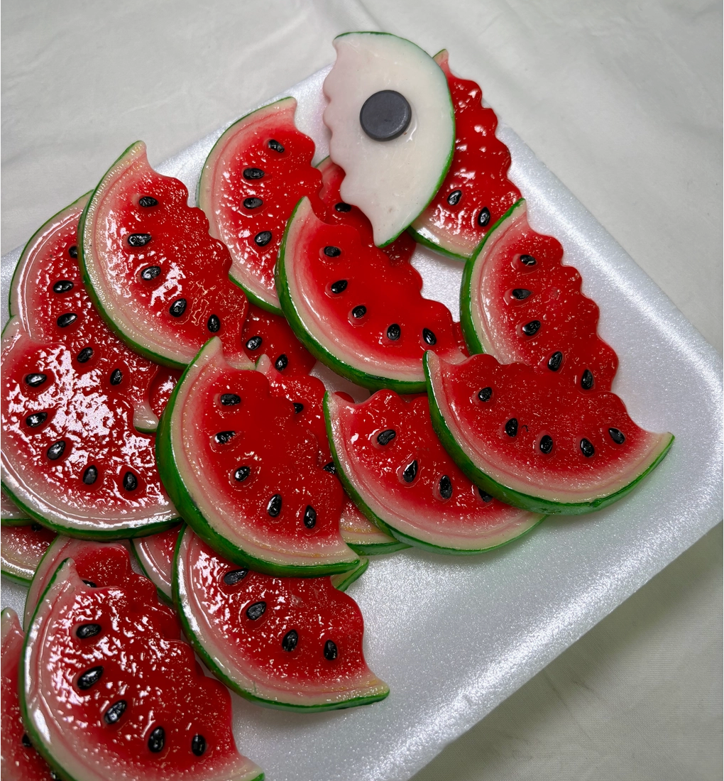 Bitten Watermelon Slice Fridge Magnet – Realistic Fruit Decor